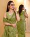 Picture of Superb Organza Dark Khaki Saree