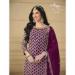 Picture of Georgette Saddle Brown Straight Cut Salwar Kameez