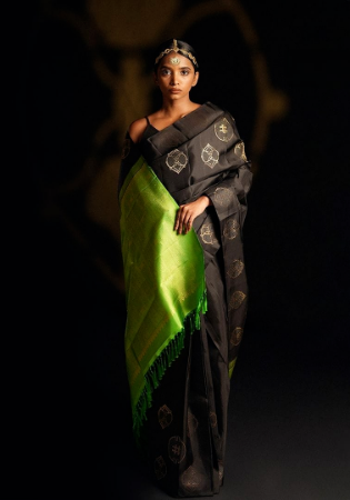 Picture of Taking Silk Black Saree