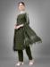 Picture of Cotton Dark Olive Green Readymade Salwar Kameez