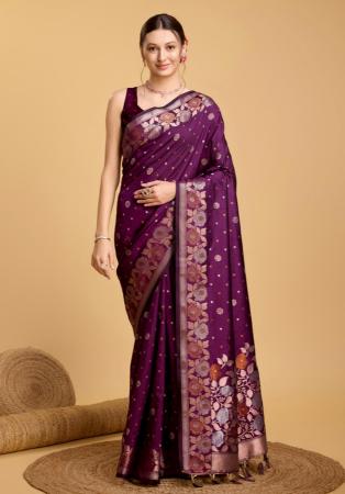 Picture of Taking Silk Purple Saree