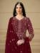 Picture of Delightful Georgette Maroon Anarkali Salwar Kameez