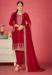 Picture of Chiffon & Georgette Dark Red Straight Cut Salwar Kameez