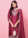 Picture of Fine Silk Indian Red Readymade Salwar Kameez