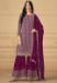 Picture of Pleasing Georgette Purple Straight Cut Salwar Kameez