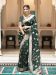 Picture of Wonderful Silk Dark Olive Green Saree