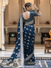 Picture of Well Formed Silk Navy Blue Saree