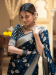 Picture of Well Formed Silk Navy Blue Saree