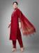 Picture of Well Formed Cotton Maroon Readymade Salwar Kameez