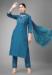 Picture of Lovely Cotton Steel Blue Readymade Salwar Kameez