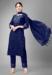 Picture of Stunning Cotton Midnight Blue Readymade Salwar Kameez