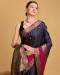 Picture of Excellent Silk Navy Blue Saree