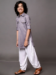 Picture of Stunning Silk Light Slate Grey Kids Kurta Pyjama