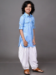 Picture of Classy Silk Light Sky Blue Kids Kurta Pyjama