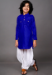 Picture of Superb Silk Navy Blue Kids Kurta Pyjama