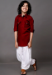 Picture of Wonderful Silk Maroon Kids Kurta Pyjama