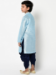 Picture of Nice Silk Light Steel Blue Kids Kurta Pyjama