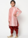 Picture of Delightful Silk Light Pink Kids Kurta Pyjama