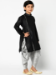 Picture of Superb Silk Black Kids Kurta Pyjama