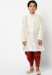 Picture of Fine Silk Off White Kids Kurta Pyjama