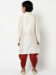 Picture of Fine Silk Off White Kids Kurta Pyjama