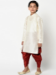 Picture of Fine Silk Off White Kids Kurta Pyjama