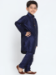 Picture of Fine Silk Navy Blue Kids Kurta Pyjama