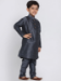 Picture of Marvelous Silk Dark Slate Grey Kids Kurta Pyjama