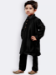 Picture of Marvelous Silk Black Kids Kurta Pyjama