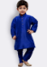 Picture of Exquisite Silk Dark Blue Kids Kurta Pyjama