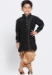 Picture of Splendid Silk Black Kids Kurta Pyjama