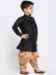 Picture of Splendid Silk Black Kids Kurta Pyjama