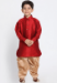 Picture of Nice Silk Fire Brick Kids Kurta Pyjama