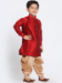 Picture of Nice Silk Fire Brick Kids Kurta Pyjama