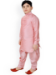 Picture of Pleasing Silk Pink Kids Kurta Pyjama