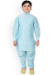 Picture of Lovely Silk Powder Blue Kids Kurta Pyjama