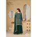 Picture of Georgette Dark Olive Green Straight Cut Salwar Kameez