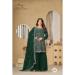 Picture of Georgette Dark Olive Green Straight Cut Salwar Kameez