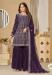 Picture of Georgette Dim Gray Straight Cut Salwar Kameez