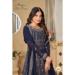 Picture of Georgette Dark Slate Grey Straight Cut Salwar Kameez