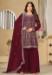 Picture of Bewitching Georgette Maroon Straight Cut Salwar Kameez