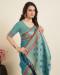 Picture of Sightly Silk Cadet Blue Saree