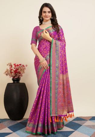 Picture of Marvelous Silk Orchid Saree