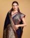 Picture of Grand Silk Midnight Blue Saree