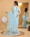 Picture of Classy Net Light Blue Saree