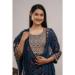 Picture of Rayon & Cotton Navy Blue Readymade Salwar Kameez