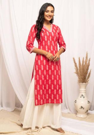 Picture of Ideal Cotton Crimson Kurtis & Tunic