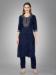 Picture of Alluring Cotton Midnight Blue Readymade Salwar Kameez