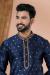 Picture of Radiant Silk Navy Blue Kurtas