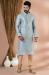 Picture of Radiant Silk Light Slate Grey Kurtas